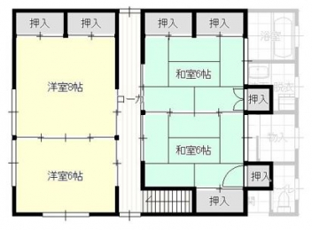 間取り図（販１戸建）　2階には居室が4部屋あり、うち3部屋に収納スペースがあります。