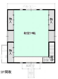 間取り図（販１戸建）　2階は広い和室スペースになっています。