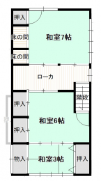 間取り図（販１戸建）　2階は和室が3部屋。全居室に収納があります。