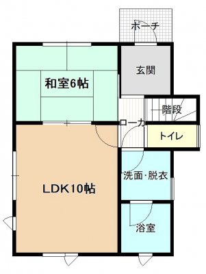 間取り図（販N)　1階はLDK横に6帖の和室があります。