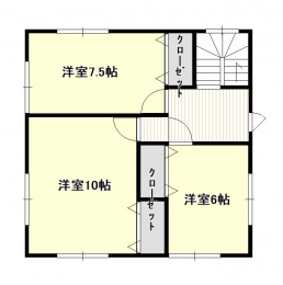 �Ԏ��}�i�̂P�ˌ��j�@2�K�̋����͂��ׂē�ʍ̌��E�N���[�[�b�g�t���ł��B