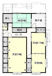 �Ԏ��}�i�̂P�ˌ��j�@2�K�̋����͂��ׂĎ��[����B